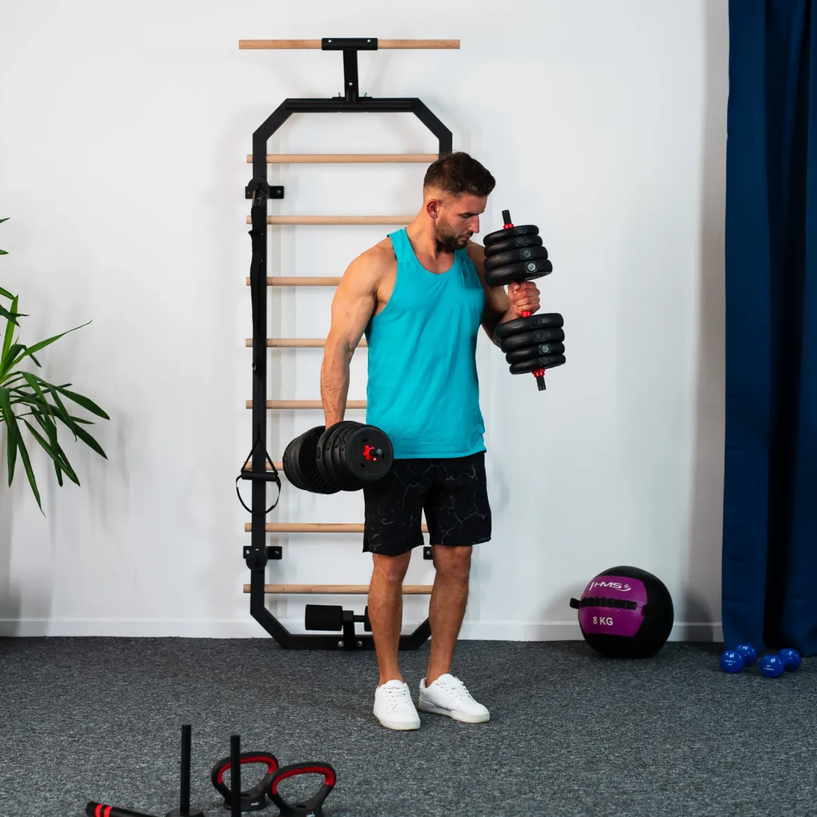 SGN120 PRO SET 6W1 ZESTAW CIĘŻARÓW 20KG HMS