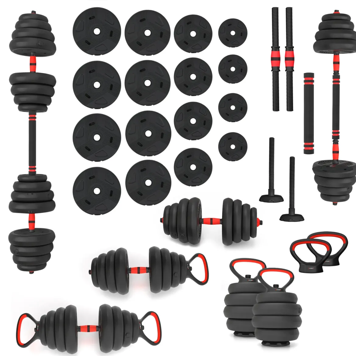 SGN130 PRO SET 6W1 ZESTAW CIĘŻARÓW 30KG HMS