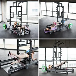 SMP01 STOJAK MULTIFUNKCYJNY Z PLATFORMĄ DO PODNOSZENIA CIĘŻARÓW I HIP THRUST COMMERCIAL HMS