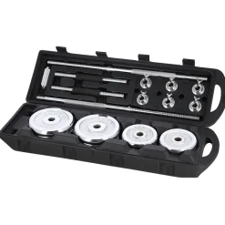 STC50 SZTANGIELKI REGULOWANE W WALIZCE CHROMOWANE 50KG HMS