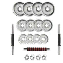 STC21 SZTANGIELKI REGULOWANE W WALIZCE CHROMOWANE 20KG HMS