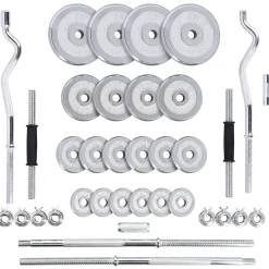 STC55 SZTANGIELKI REGULOWANE W WALIZCE CHROMOWANE 55KG HMS