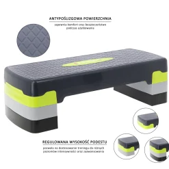 Step do aerobiku regulowany zielony HMS AS002