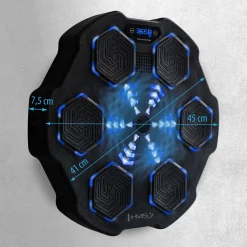 TB02 ELEKTRONICZNA TARCZA BOKSERSKA BLUETOOTH Z MUZYKĄ I RĘKAWICAMI HMS