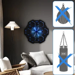 TB02 ELEKTRONICZNA TARCZA BOKSERSKA BLUETOOTH Z MUZYKĄ I RĘKAWICAMI HMS