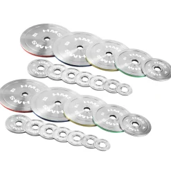 TOS ZESTAW TALERZY OLIMPIJSKICH STALOWYCH KALIBROWANYCH 2 x 0.25 - 25 KG (168 KG) HMS