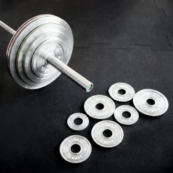 TOS ZESTAW TALERZY OLIMPIJSKICH STALOWYCH KALIBROWANYCH 2 x 1.5 - 5.0 KG (22 KG) HMS