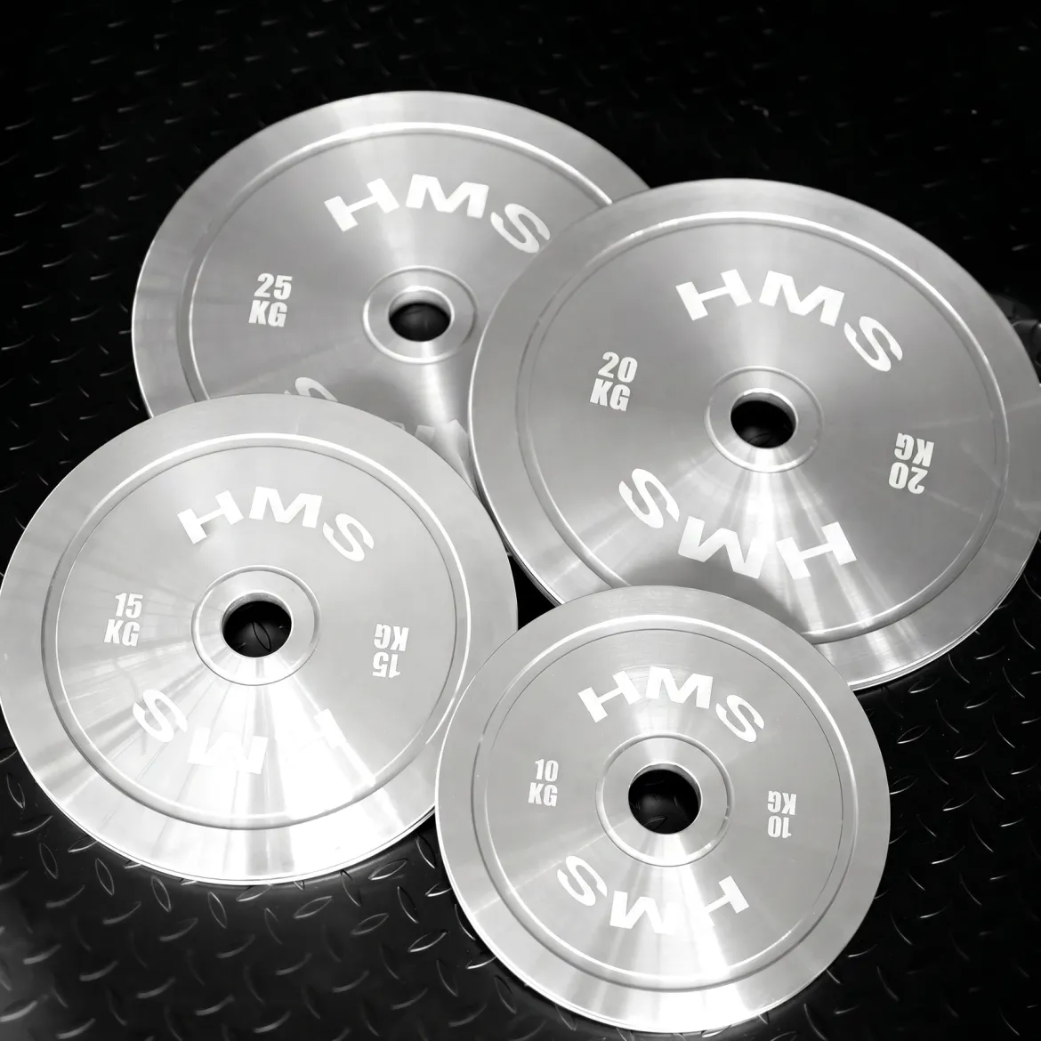 TOS ZESTAW TALERZY OLIMPIJSKICH STALOWYCH KALIBROWANYCH 2 x 10 - 50 KG (140 KG) HMS