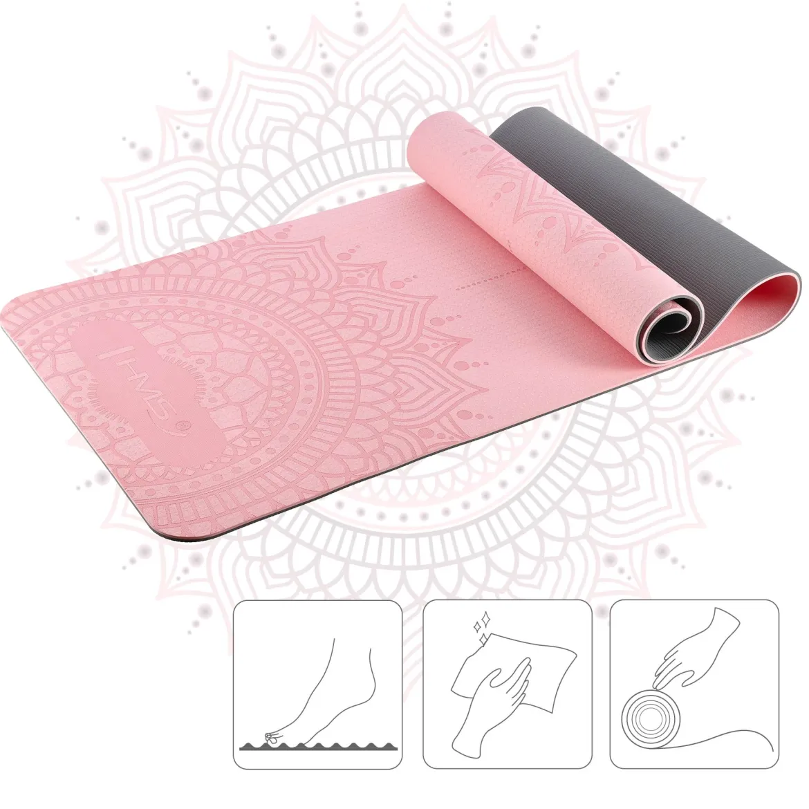 YM10 MATA TPE DO JOGI LIGHT PINK HMS