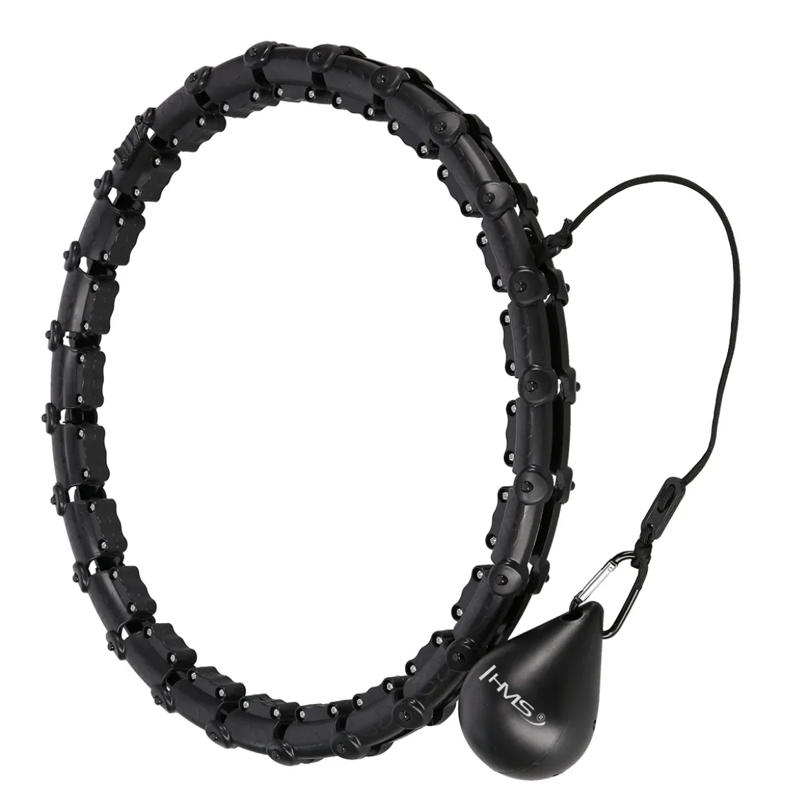 ZESTAW HULA HOP HHW02 BLACK Z WYPUSTKAMI I OBCIĄŻNIKIEM HMS + PAS BR163 RED
