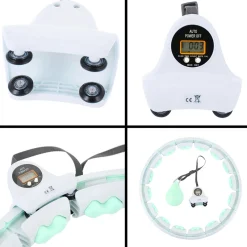 ZESTAW HULA HOP HHW06 GREEN Z PIŁKĄ GRAWITACYJNĄ I LICZNIKIEM HMS + PAS BR163 BLACK