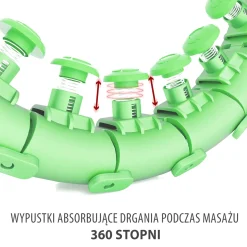 ZESTAW HULA HOP HHW01 GREEN Z WYPUSTKAMI I OBCIĄŻNIKIEM HMS + PAS BR163 RED