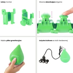 ZESTAW HULA HOP HHW01 GREEN Z WYPUSTKAMI I OBCIĄŻNIKIEM HMS + PAS BR163 RED