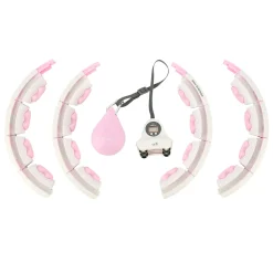 ZESTAW HULA HOP HHW06 PINK Z PIŁKĄ GRAWITACYJNĄ I LICZNIKIEM HMS + PAS BR163 BLACK PLUS SIZE