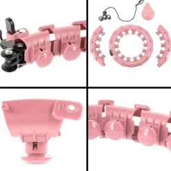 ZESTAW HULA HOP HHW01 PINK Z WYPUSTKAMI I OBCIĄŻNIKIEM HMS + PAS BR163 RED