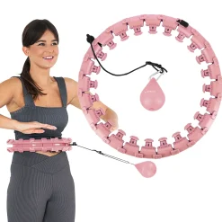 ZESTAW HULA HOP HHW01 PINK Z WYPUSTKAMI I OBCIĄŻNIKIEM HMS + PAS BR163 RED