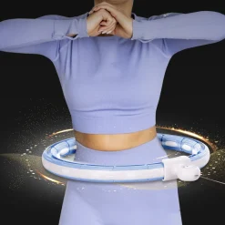 ZESTAW HULA HOP MAGNETYCZNY BLUE HHM15 Z LICZNIKIEM HMS + PAS WYSZCZUPLAJĄCY BR163 RED