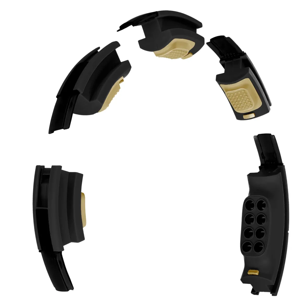 ZESTAW HULA HOP MAGNETYCZNY BLACK/GOLD HHM13 Z LICZNIKIEM HMS + PAS WYSZCZUPLAJĄCY BR163 BLACK