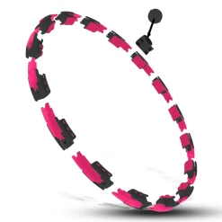 ZESTAW HULA HOP MAGNETYCZNY BLACK/PINK HHM16 Z LICZNIKIEM HMS + PAS WYSZCZUPLAJĄCY BR163 BLACK