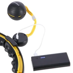 ZESTAW HULA HOP MAGNETYCZNY BLACK/YELLOW HHM21 Z LICZNIKIEM HMS + PAS WYSZCZUPLAJĄCY BR1313
