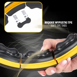 ZESTAW HULA HOP MAGNETYCZNY BLACK/YELLOW HHM21 Z LICZNIKIEM HMS + PAS WYSZCZUPLAJĄCY BR1313