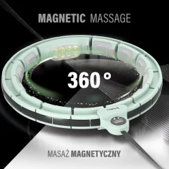 ZESTAW HULA HOP MAGNETYCZNY GREEN HHM13 Z LICZNIKIEM HMS + PAS WYSZCZUPLAJĄCY BR163 RED