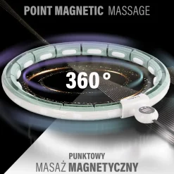 ZESTAW HULA HOP MAGNETYCZNY GREEN HHM15 Z LICZNIKIEM HMS + PAS WYSZCZUPLAJĄCY BR163 RED