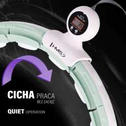 ZESTAW HULA HOP MAGNETYCZNY GREEN HHM15 Z LICZNIKIEM HMS + PAS WYSZCZUPLAJĄCY BR163 RED