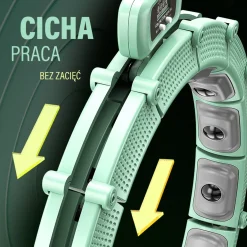 ZESTAW HULA HOP MAGNETYCZNY GREEN HHM14 Z LICZNIKIEM HMS + PAS BR163 BLACK PLUS SIZE