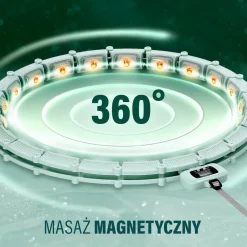 ZESTAW HULA HOP MAGNETYCZNY GREEN HHM14 Z LICZNIKIEM HMS + PAS BR163 BLACK PLUS SIZE