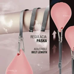 ZESTAW HULA HOP MAGNETYCZNY PINK HHM15 Z LICZNIKIEM HMS + PAS WYSZCZUPLAJĄCY BR163 RED
