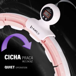 ZESTAW HULA HOP MAGNETYCZNY PINK HHM15 Z LICZNIKIEM HMS + PAS WYSZCZUPLAJĄCY BR163 RED