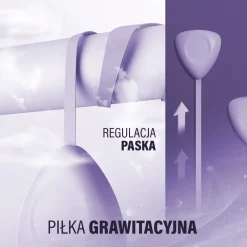ZESTAW HULA HOP MAGNETYCZNY VIOLET HHM14 Z LICZNIKIEM HMS + PAS WYSZCZUPLAJĄCY BR163 BLACK