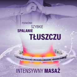 ZESTAW HULA HOP MAGNETYCZNY VIOLET HHM14 Z LICZNIKIEM HMS + PAS WYSZCZUPLAJĄCY BR163 BLACK