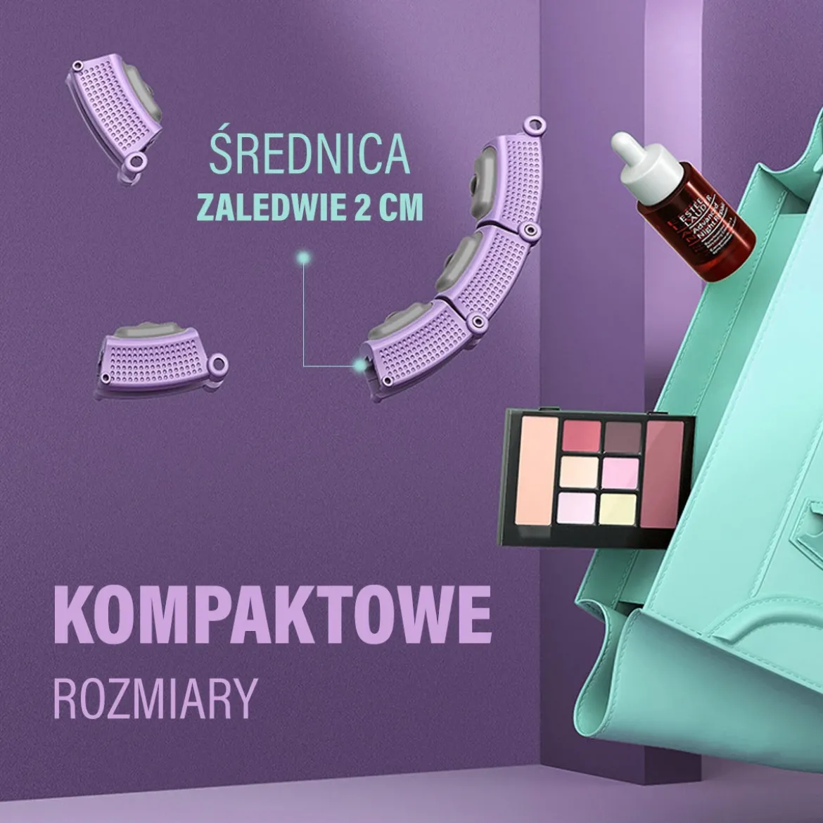 ZESTAW HULA HOP MAGNETYCZNY VIOLET HHM14 Z LICZNIKIEM HMS + PAS WYSZCZUPLAJĄCY BR163 BLACK