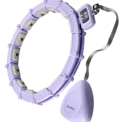 ZESTAW HULA HOP MAGNETYCZNY VIOLET HHM14 Z LICZNIKIEM HMS + PAS WYSZCZUPLAJĄCY BR163 BLACK