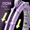 ZESTAW HULA HOP MAGNETYCZNY VIOLET HHM14 Z LICZNIKIEM HMS + PAS BR163 BLACK PLUS SIZE