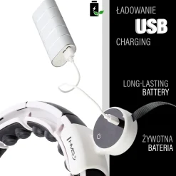 ZESTAW HULA HOP MAGNETYCZNY WHITE HHM16 Z LICZNIKIEM HMS + PAS WYSZCZUPLAJĄCY BR163 BLACK