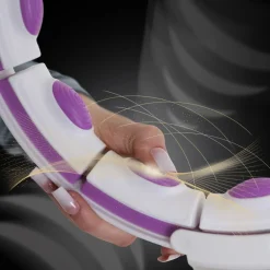 ZESTAW HULA HOP MAGNETYCZNY WHITE/VIOLET HHM17 Z LICZNIKIEM HMS + PAS WYSZCZUPLAJĄCY BR163 BLACK